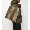 Borsa Tote Trench a quadri 