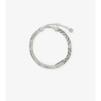 Bracciale con motivo a quadri inciso 