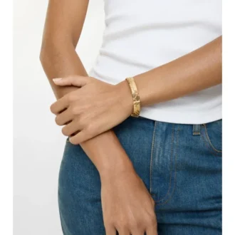 Bracciale con motivo a quadri inciso