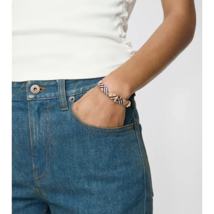 Bracciale con stampa a quadri