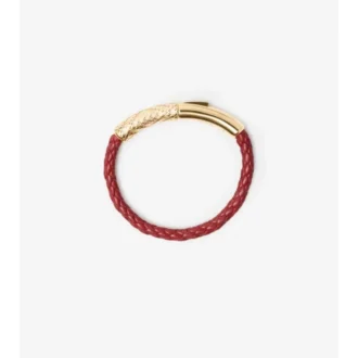 Bracciale in pelle a quadri