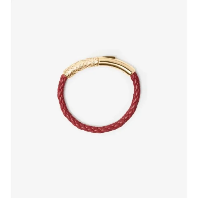 Bracciale in pelle a quadri