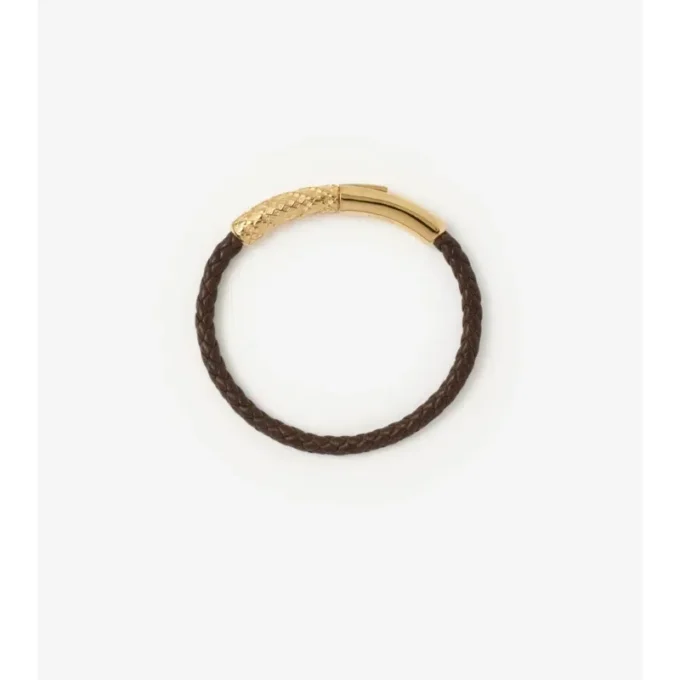 Bracciale in pelle a quadri