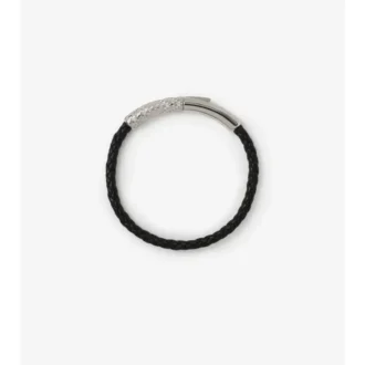 Bracciale in pelle a quadri