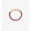 Bracciale in pelle a quadri