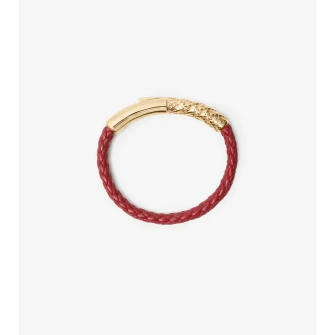 Bracciale in pelle a quadri