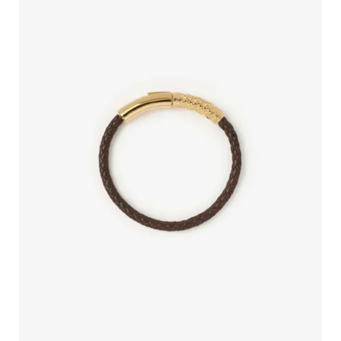 Bracciale in pelle a quadri