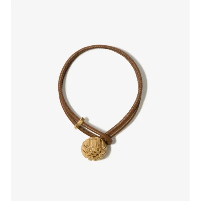 Bracciale in pelle con motivo a granuli