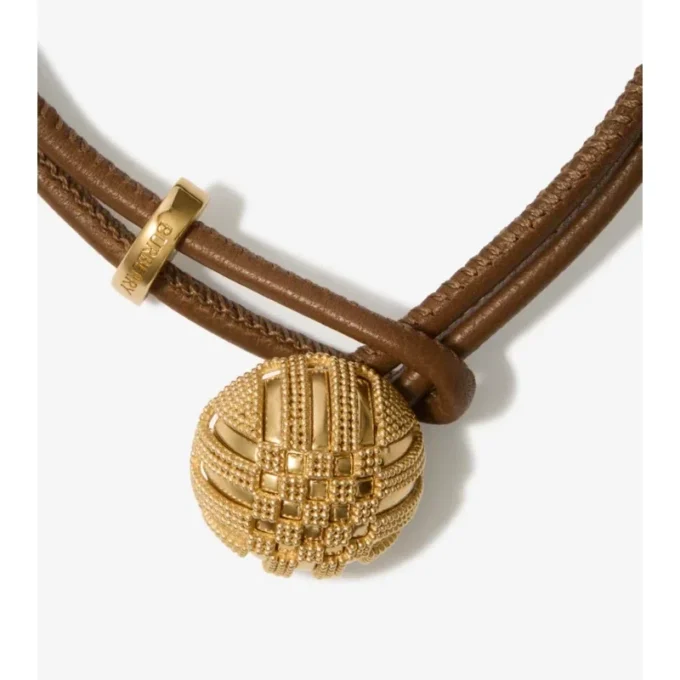Bracciale in pelle con motivo a granuli