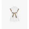 Camicia chemisier in cotone con bordi a quadri