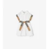 Camicia chemisier in cotone con bordi a quadri