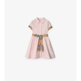 Camicia chemisier in cotone con bordi a quadri