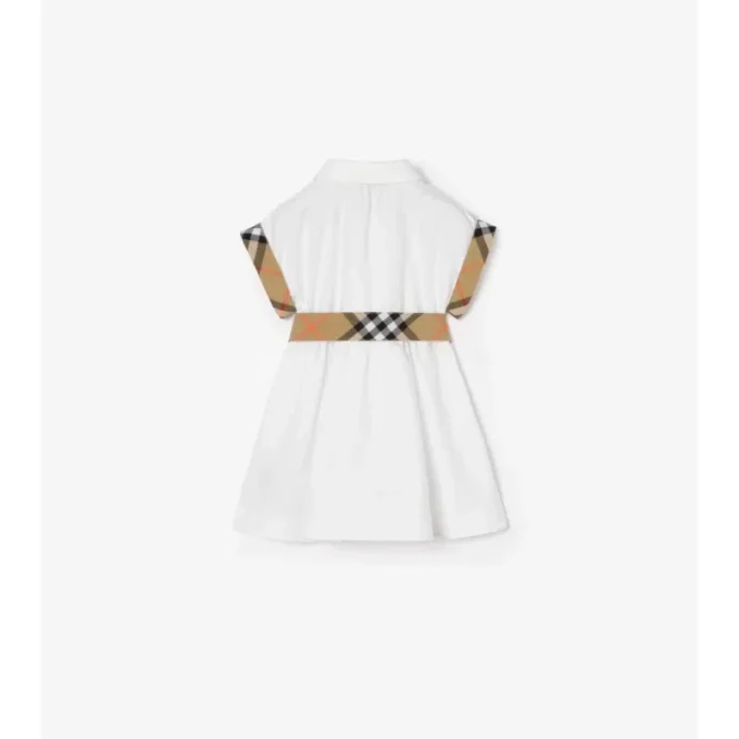 Camicia chemisier in cotone con bordi a quadri