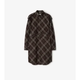 Camicia chemisier in flanella di cotone a quadri