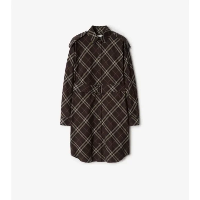 Camicia chemisier in flanella di cotone a quadri