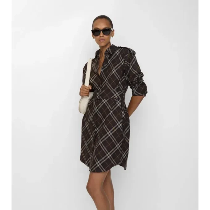 Camicia chemisier in flanella di cotone a quadri