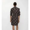 Camicia chemisier in flanella di cotone a quadri