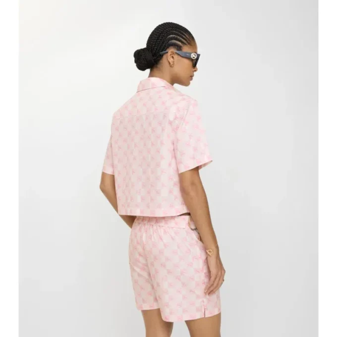Camicia corta in cotone a scacchi EKD