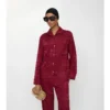 Camicia da pigiama in seta a quadri