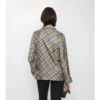 Camicia da pigiama in seta a quadri