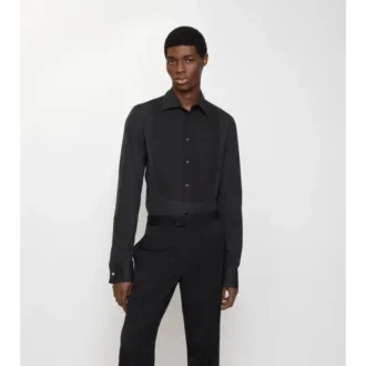 Camicia da smoking in cotone slim fit