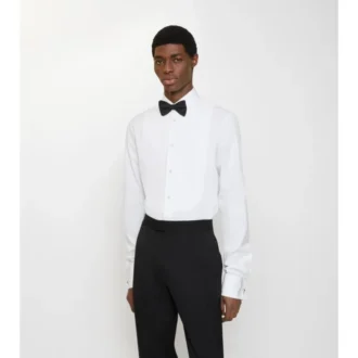 Camicia da smoking in cotone slim fit