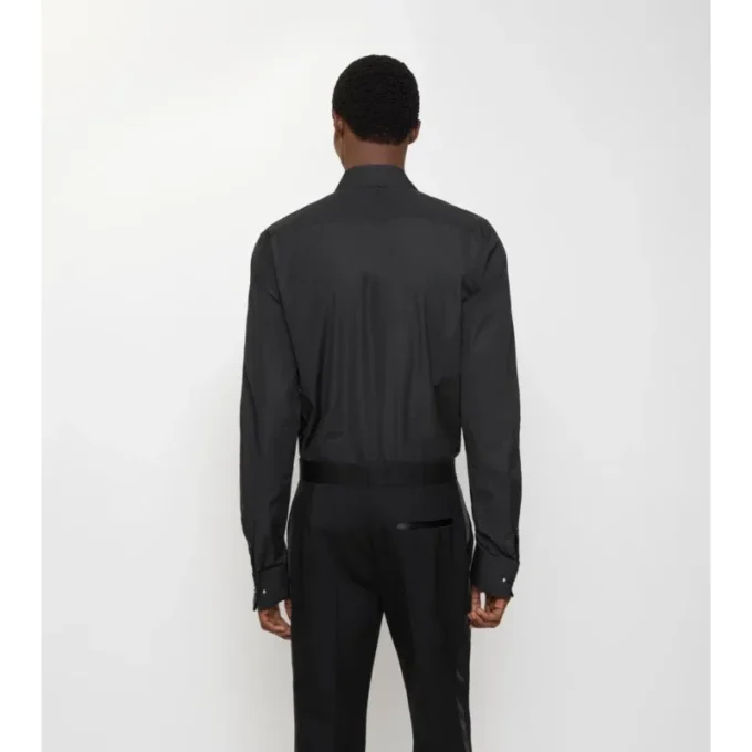 Camicia da smoking in cotone slim fit