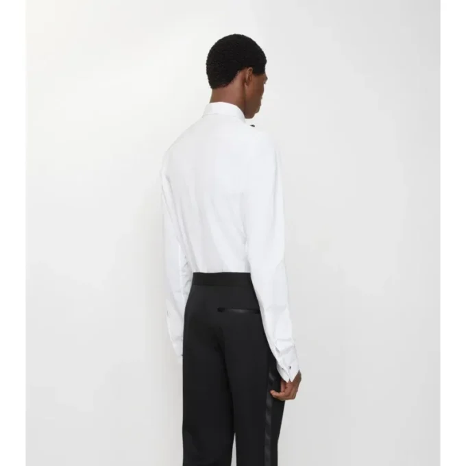 Camicia da smoking in cotone slim fit
