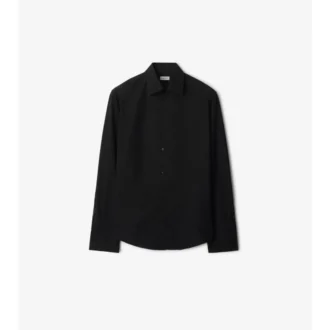 Camicia da smoking slim fit in cotone e seta