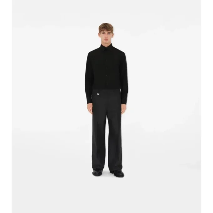 Camicia da smoking slim fit in cotone e seta