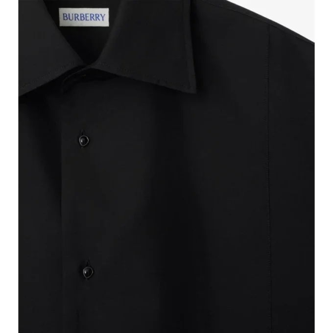 Camicia da smoking slim fit in cotone e seta