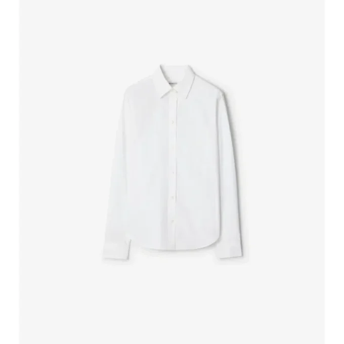 Camicia formale in popeline di cotone dalla vestibilità regolare