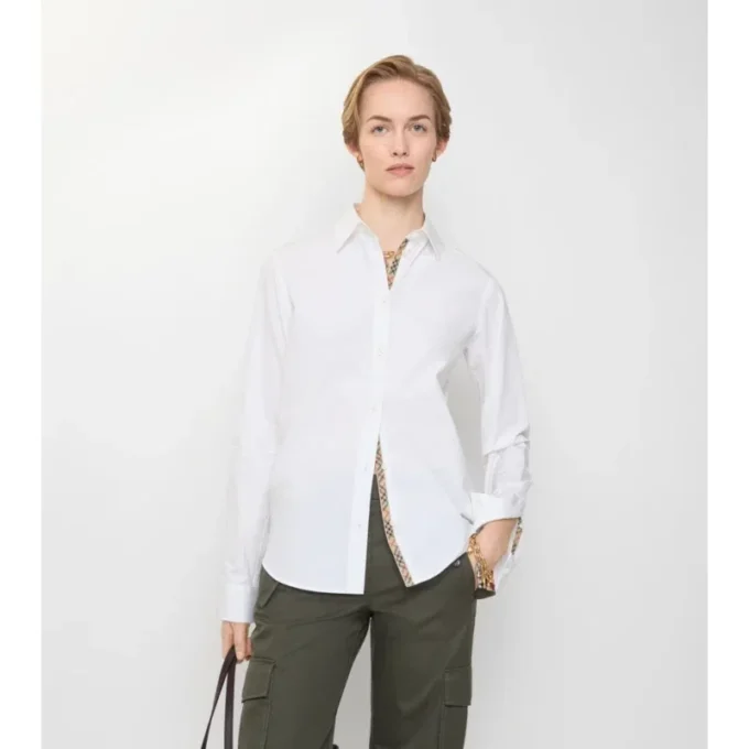 Camicia formale in popeline di cotone dalla vestibilità regolare