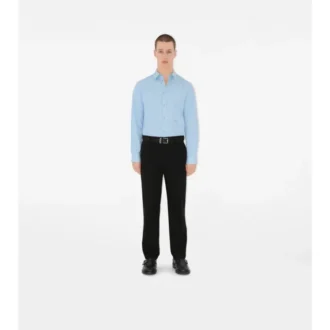Camicia formale slim fit in popeline di cotone