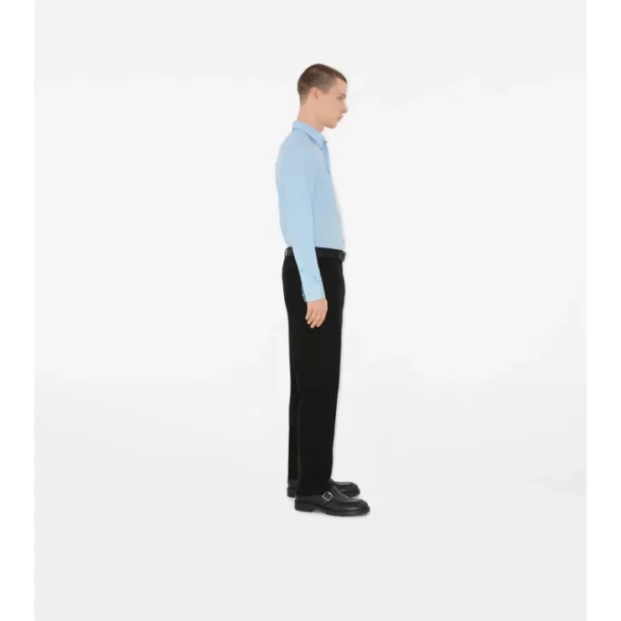 Camicia formale slim fit in popeline di cotone