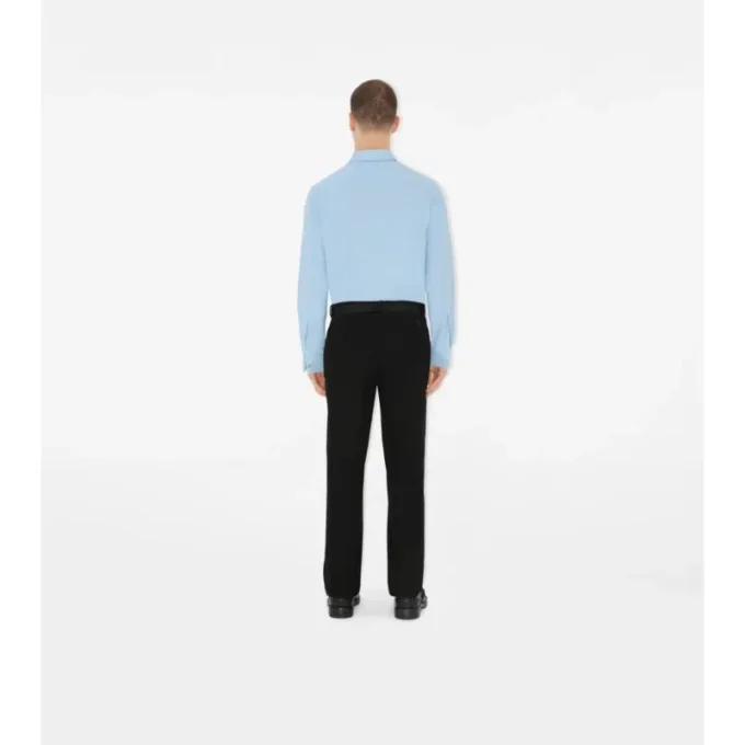 Camicia formale slim fit in popeline di cotone
