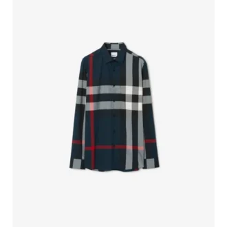 Camicia in cotone a quadri con vestibilità slim