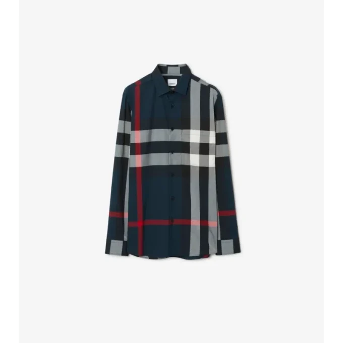 Camicia in cotone a quadri con vestibilità slim