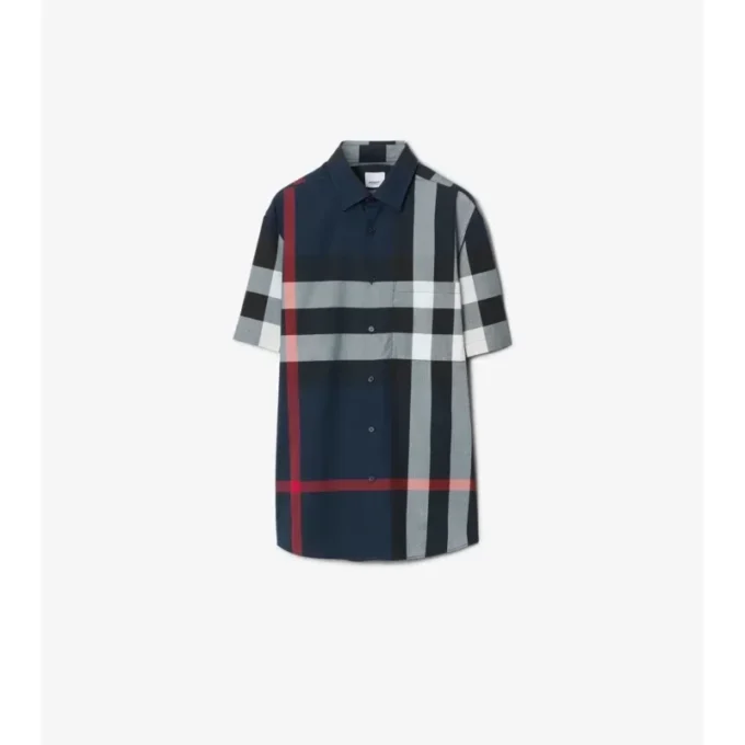 Camicia in cotone a quadri con vestibilità slim