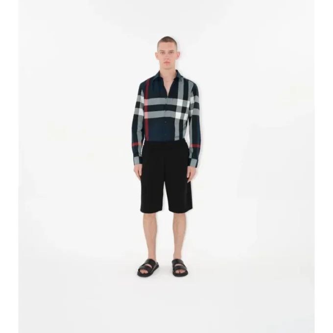 Camicia in cotone a quadri con vestibilità slim