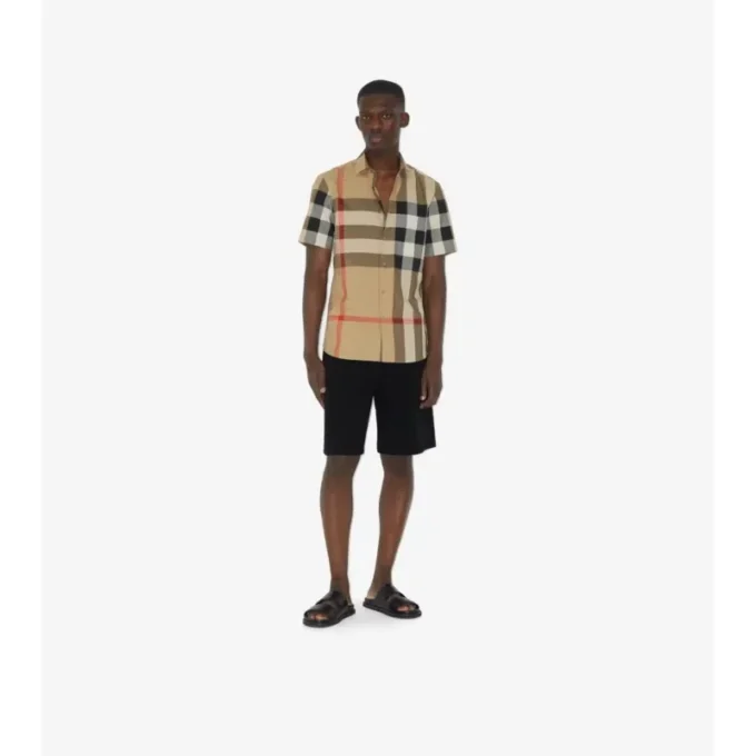 Camicia in cotone a quadri con vestibilità slim