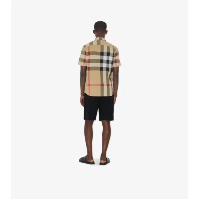 Camicia in cotone a quadri con vestibilità slim