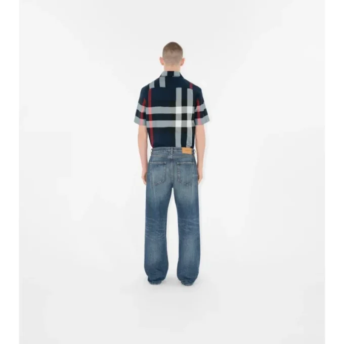 Camicia in cotone a quadri con vestibilità slim