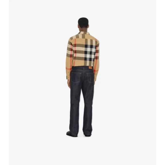 Camicia in cotone a quadri con vestibilità slim