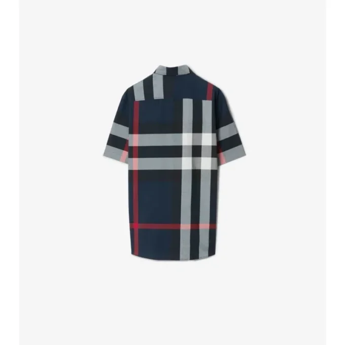 Camicia in cotone a quadri con vestibilità slim