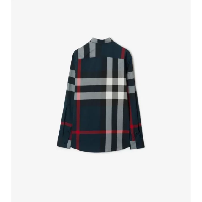 Camicia in cotone a quadri con vestibilità slim