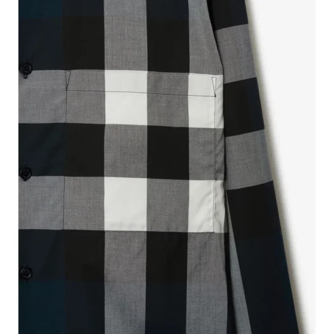Camicia in cotone a quadri con vestibilità slim