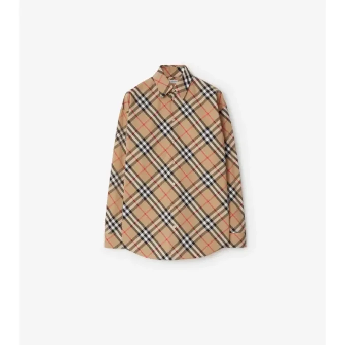 Camicia in cotone a quadri dalla vestibilità comoda