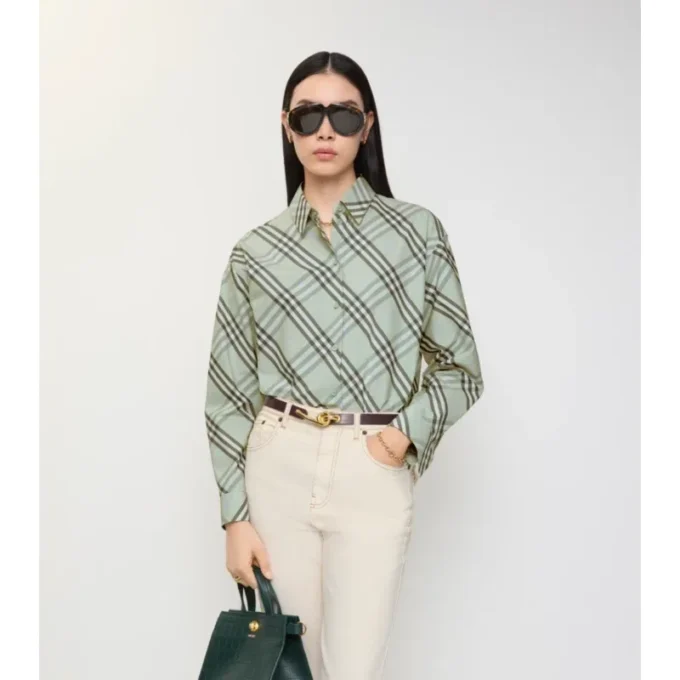 Camicia in cotone a quadri dalla vestibilità comoda