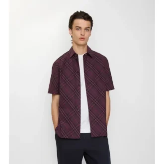 Camicia in cotone a quadri dalla vestibilità comoda
